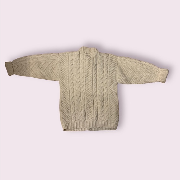 Vintage 60’s/70/’s Amos & Andes 100% Wool Cable Knit Sweater Made in Ecuador - Picture 2 of 4